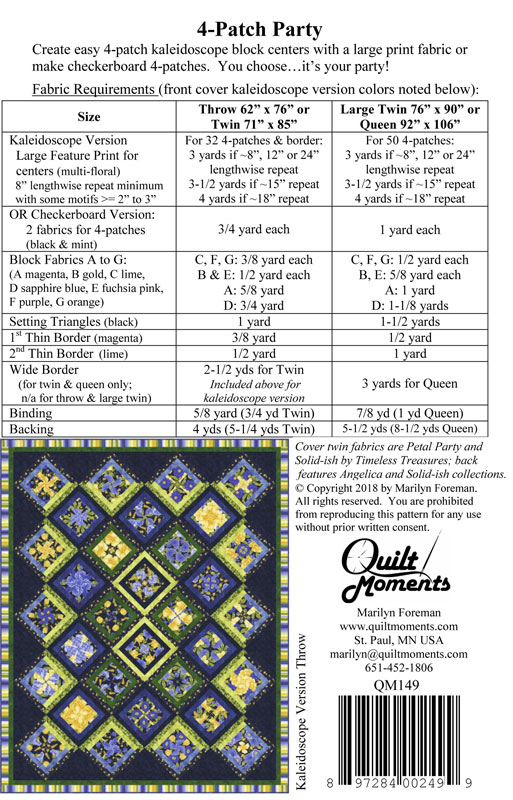 4-Patch Party – Quilt Moments